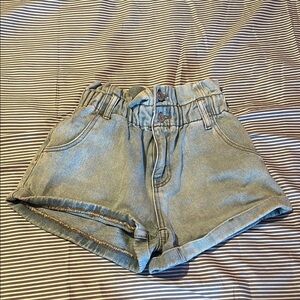 PacSun Blue High Waist Denim Shorts